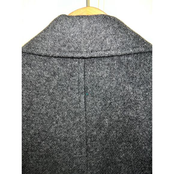 Wool X-Large Peacoat Anchor Button Vintage 90's Y2K Double Breasted Gray XL USA - Picture 10 of 11